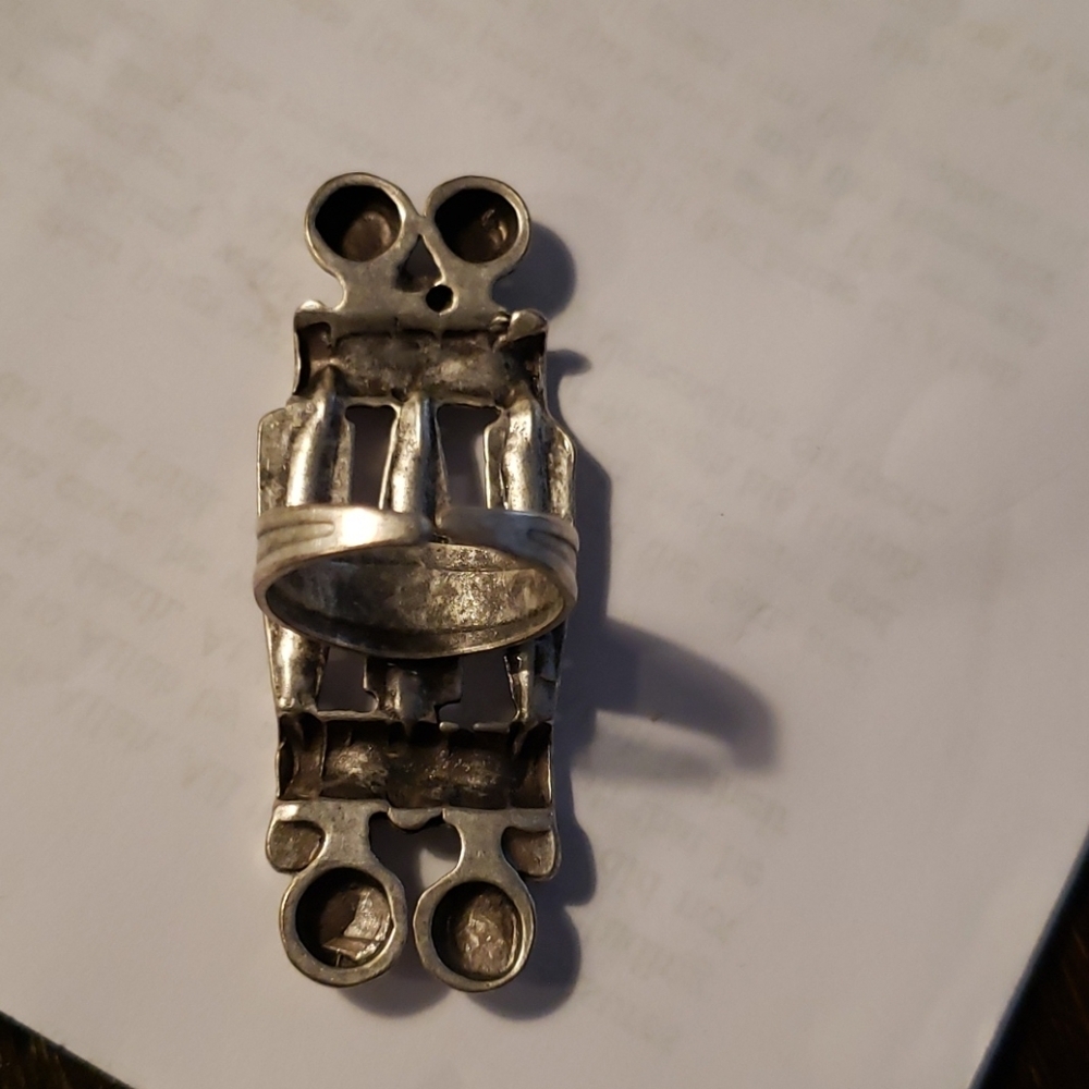 Silver Tone Adjustable Ring - Picture 4 of 4